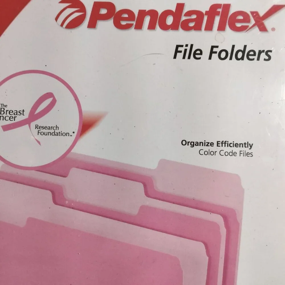 Pendaflex Pink File Folders Letter Size 10 Pack 3 Tab Positions